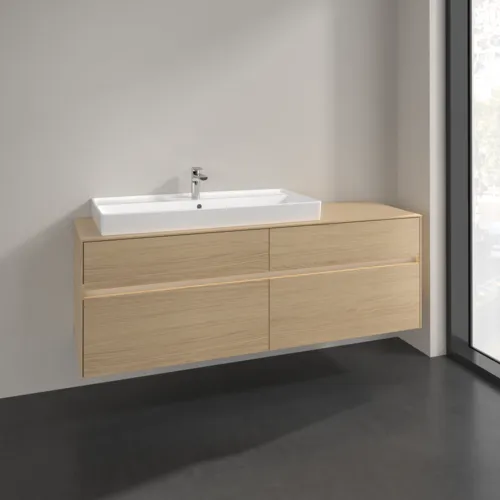 Bild von VILLEROY BOCH Collaro Waschbeckenunterschrank, mit Beleuchtung, 4 Auszüge, 1600 x 548 x 500 mm, Nordic Oak / Nordic Oak #C029B0VJ