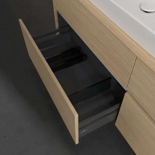 Bild von VILLEROY BOCH Collaro Waschbeckenunterschrank, mit Beleuchtung, 4 Auszüge, 1600 x 548 x 500 mm, Nordic Oak / Nordic Oak #C029B0VJ