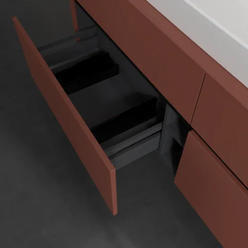 Bild von VILLEROY BOCH Collaro Waschbeckenunterschrank, 4 Auszüge, 1600 x 548 x 500 mm, Wine Red / Wine Red #C03100AH