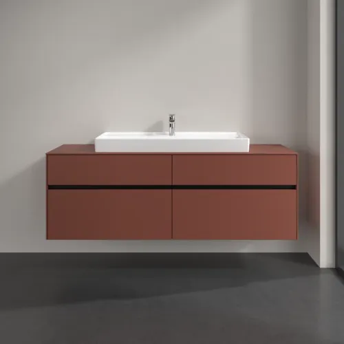 Bild von VILLEROY BOCH Collaro Waschbeckenunterschrank, 4 Auszüge, 1600 x 548 x 500 mm, Wine Red / Wine Red #C03100AH