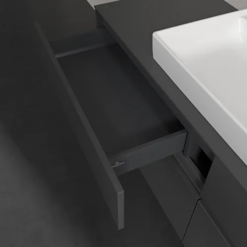 VILLEROY BOCH Collaro Waschbeckenunterschrank, 4 Auszüge, 1600 x 548 x 500 mm, Glossy Grey / Glossy Grey #C02800FP, Bild 7