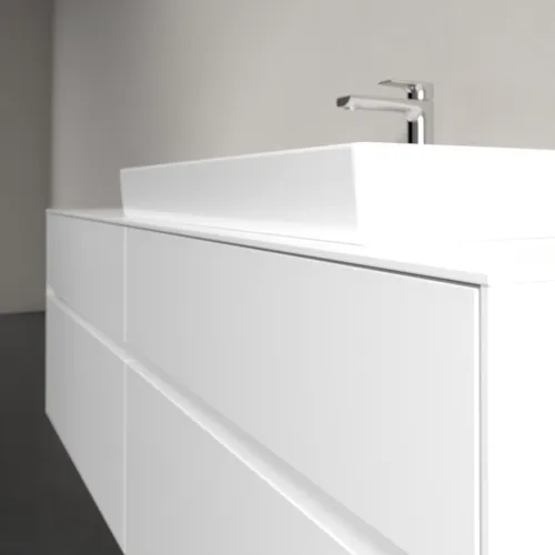 Bild von VILLEROY BOCH Collaro Waschbeckenunterschrank, mit Beleuchtung, 4 Auszüge, 1600 x 548 x 500 mm, White Matt / White Matt #C027B0MS