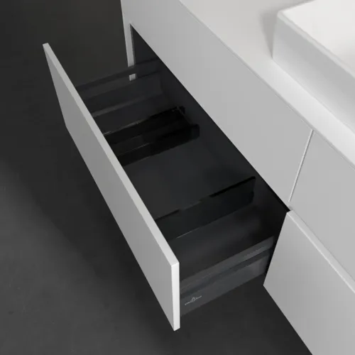 Bild von VILLEROY BOCH Collaro Waschbeckenunterschrank, mit Beleuchtung, 4 Auszüge, 1600 x 548 x 500 mm, White Matt / White Matt #C027B0MS