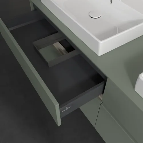 Bild von VILLEROY BOCH Collaro Waschbeckenunterschrank, mit Beleuchtung, 4 Auszüge, 1600 x 548 x 500 mm, Soft Green / Soft Green #C024B0AF