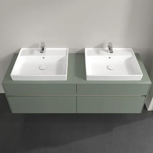 Bild von VILLEROY BOCH Collaro Waschbeckenunterschrank, mit Beleuchtung, 4 Auszüge, 1600 x 548 x 500 mm, Soft Green / Soft Green #C024B0AF