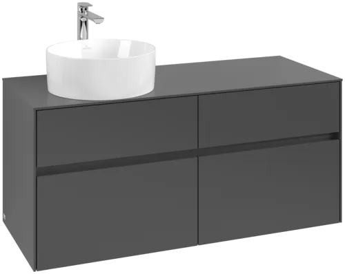 Obrázek VILLEROY BOCH Collaro toaletní skříňka, s osvětlením, 4 výsuvy, 1200 x 548 x 500 mm, Grafit / Grafit #C042B0VR