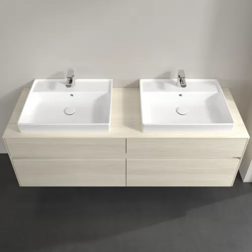 Bild von VILLEROY BOCH Collaro Waschbeckenunterschrank, mit Beleuchtung, 4 Auszüge, 1600 x 548 x 500 mm, White Oak / White Oak #C024B0AA