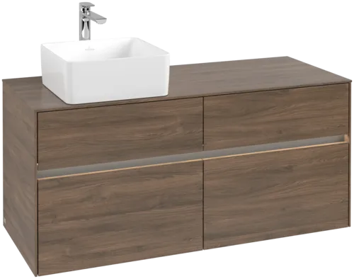 Picture of VILLEROY BOCH Collaro Vanity unit, with lighting, 4 pull-out compartments, 1200 x 548 x 500 mm, Arizona Oak / Arizona Oak #C042B0VH