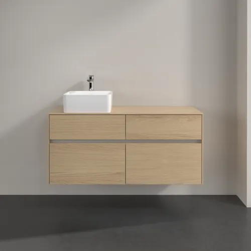 Bild von VILLEROY BOCH Collaro Waschbeckenunterschrank, mit Beleuchtung, 4 Auszüge, 1200 x 548 x 500 mm, Nordic Oak / Nordic Oak #C042B0VJ