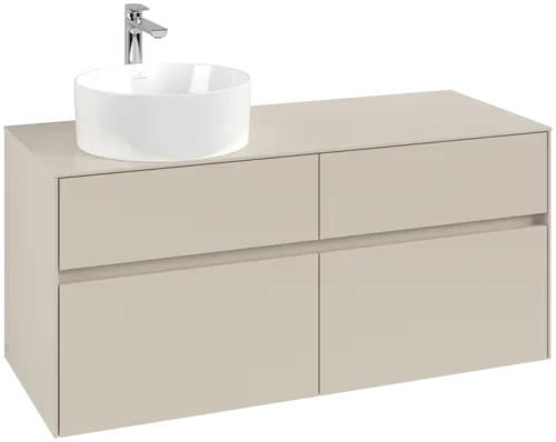 Obrázek VILLEROY BOCH Toaletní skříňka Collaro, s osvětlením, 4 výsuvy, 1200 x 548 x 500 mm, Cashmere Grey / Cashmere Grey #C042B0VN