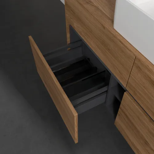 VILLEROY BOCH Collaro Waschbeckenunterschrank, mit Beleuchtung, 4 Auszüge, 1200 x 548 x 500 mm, Kansas Oak #C041B0RH, Bild 7