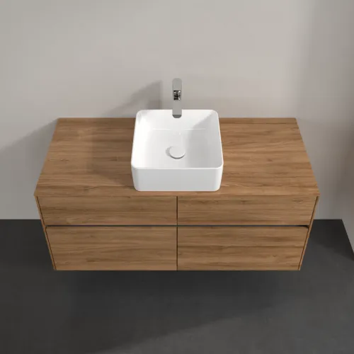 VILLEROY BOCH Collaro Waschbeckenunterschrank, mit Beleuchtung, 4 Auszüge, 1200 x 548 x 500 mm, Kansas Oak #C041B0RH, Bild 4