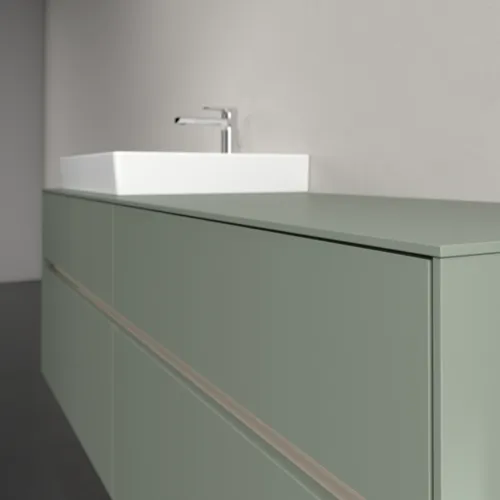 Bild von VILLEROY BOCH Collaro Waschbeckenunterschrank, mit Beleuchtung, 4 Auszüge, 1600 x 548 x 500 mm, Soft Green / Soft Green #C022B0AF