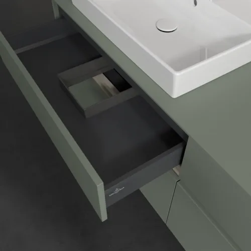 Bild von VILLEROY BOCH Collaro Waschbeckenunterschrank, mit Beleuchtung, 4 Auszüge, 1600 x 548 x 500 mm, Soft Green / Soft Green #C022B0AF