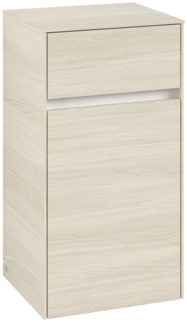 Obrázek VILLEROY BOCH Boční skříňka Collaro, 1 dvířka, 1 zásuvka, 404 x 748 x 349 mm, bílý dub / bílý dub #C03201AA