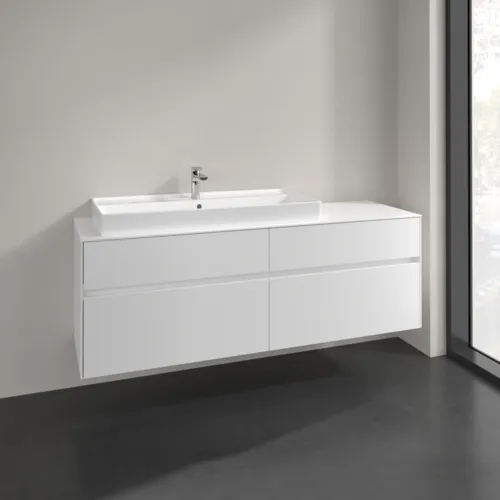 Bild von VILLEROY BOCH Collaro Waschbeckenunterschrank, 4 Auszüge, 1600 x 548 x 500 mm, White Matt / White Matt #C02900MS