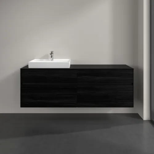 Bild von VILLEROY BOCH Collaro Waschbeckenunterschrank, mit Beleuchtung, 4 Auszüge, 1600 x 548 x 500 mm, Black Oak / Black Oak #C022B0AB