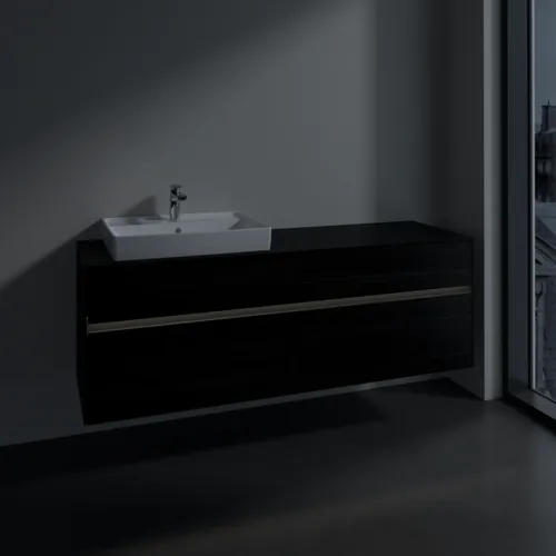 Bild von VILLEROY BOCH Collaro Waschbeckenunterschrank, mit Beleuchtung, 4 Auszüge, 1600 x 548 x 500 mm, Black Oak / Black Oak #C022B0AB