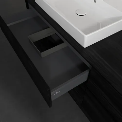 Bild von VILLEROY BOCH Collaro Waschbeckenunterschrank, mit Beleuchtung, 4 Auszüge, 1600 x 548 x 500 mm, Black Oak / Black Oak #C022B0AB