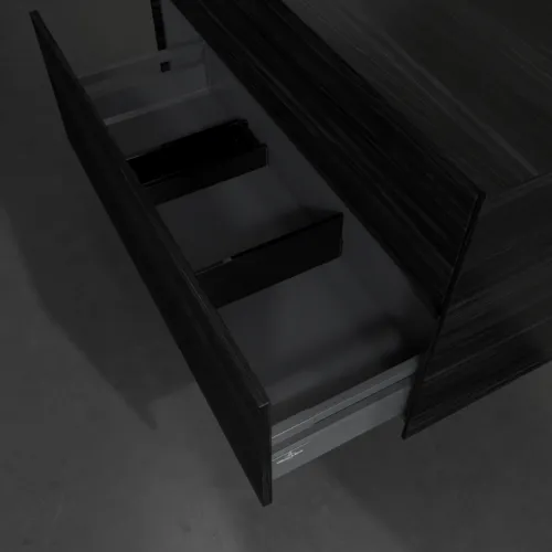 Bild von VILLEROY BOCH Collaro Waschbeckenunterschrank, mit Beleuchtung, 2 Auszüge, 1000 x 548 x 500 mm, Black Oak / Black Oak #C039B0AB