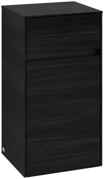 εικόνα του VILLEROY BOCH Collaro Side cabinet, 1 door, 1 drawer, 404 x 748 x 349 mm, Black Oak / Black Oak #C03201AB