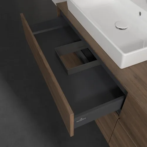 Bild von VILLEROY BOCH Collaro Waschbeckenunterschrank, 4 Auszüge, 1600 x 548 x 500 mm, Arizona Oak / Arizona Oak #C02200VH