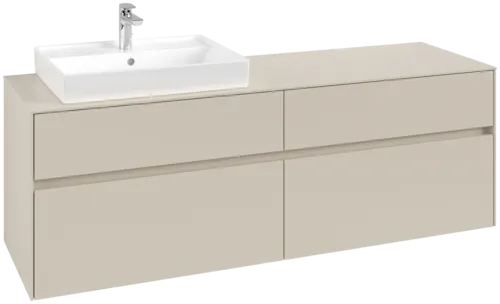 Picture of VILLEROY BOCH Collaro Vanity unit, 4 pull-out compartments, 1600 x 548 x 500 mm, Cashmere Grey / Cashmere Grey #C02200VN