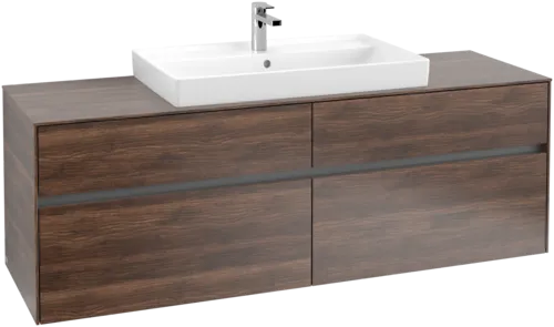 Picture of VILLEROY BOCH Collaro Vanity unit, with lighting, 4 pull-out compartments, 1600 x 548 x 500 mm, Arizona Oak / Arizona Oak #C028B0VH