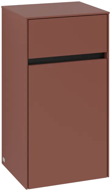 VILLEROY BOCH Collaro Side cabinet, 1 door, 1 drawer, 404 x 748 x 349 mm, Wine Red / Wine Red #C03200AH resmi