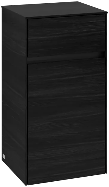 εικόνα του VILLEROY BOCH Collaro Side cabinet, 1 door, 1 drawer, 404 x 748 x 349 mm, Black Oak / Black Oak #C03200AB