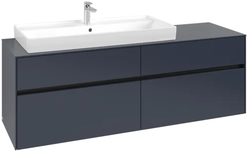 Picture of VILLEROY BOCH Collaro Vanity unit, with lighting, 4 pull-out compartments, 1600 x 548 x 500 mm, Marine Blue / Marine Blue #C029B0VQ