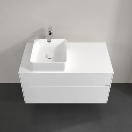 Bild von VILLEROY BOCH Collaro Waschbeckenunterschrank, mit Beleuchtung, 2 Auszüge, 1000 x 548 x 500 mm, Glossy White / Glossy White #C039B0DH