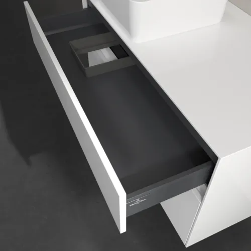 Bild von VILLEROY BOCH Collaro Waschbeckenunterschrank, mit Beleuchtung, 2 Auszüge, 1000 x 548 x 500 mm, Glossy White / Glossy White #C039B0DH
