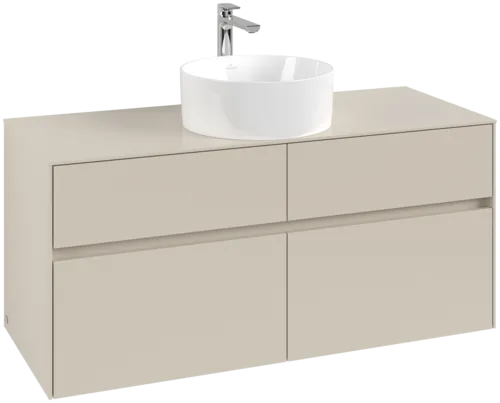 Obrázek VILLEROY BOCH Toaletní skříňka Collaro, s osvětlením, 4 výsuvy, 1200 x 548 x 500 mm, Cashmere Grey / Cashmere Grey #C041B0VN