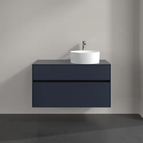 Bild von VILLEROY BOCH Collaro Waschbeckenunterschrank, mit Beleuchtung, 2 Auszüge, 1000 x 548 x 500 mm, Marine Blue / Marine Blue #C040B0VQ