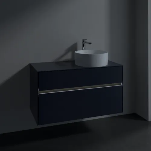 Bild von VILLEROY BOCH Collaro Waschbeckenunterschrank, mit Beleuchtung, 2 Auszüge, 1000 x 548 x 500 mm, Marine Blue / Marine Blue #C040B0VQ