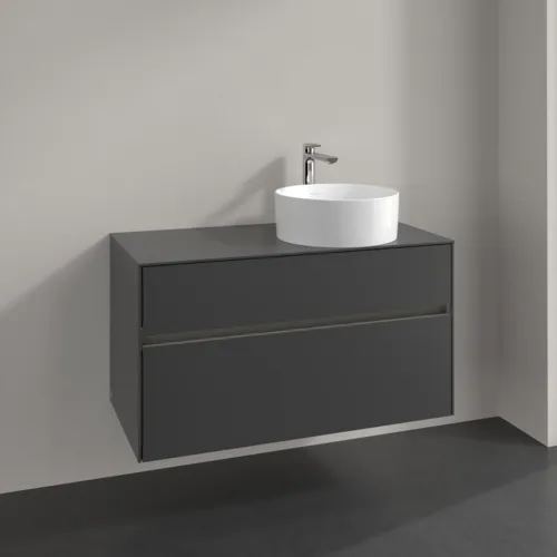 VILLEROY BOCH Collaro Waschbeckenunterschrank, mit Beleuchtung, 2 Auszüge, 1000 x 548 x 500 mm, Graphite / Graphite #C040B0VR, Bild 2