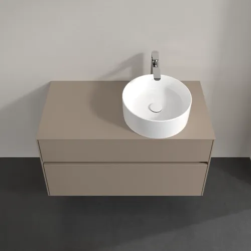 VILLEROY BOCH Collaro Waschbeckenunterschrank, mit Beleuchtung, 2 Auszüge, 1000 x 548 x 500 mm, Taupe / Taupe #C040B0VM, Bild 4