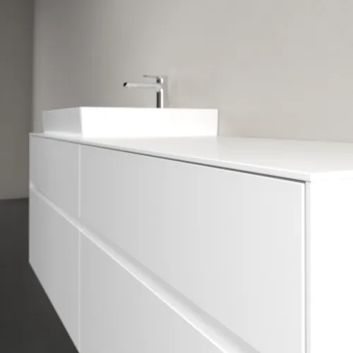 Bild von VILLEROY BOCH Collaro Waschbeckenunterschrank, mit Beleuchtung, 4 Auszüge, 1600 x 548 x 500 mm, White Matt / White Matt #C022B0MS