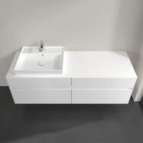 Bild von VILLEROY BOCH Collaro Waschbeckenunterschrank, mit Beleuchtung, 4 Auszüge, 1600 x 548 x 500 mm, White Matt / White Matt #C022B0MS