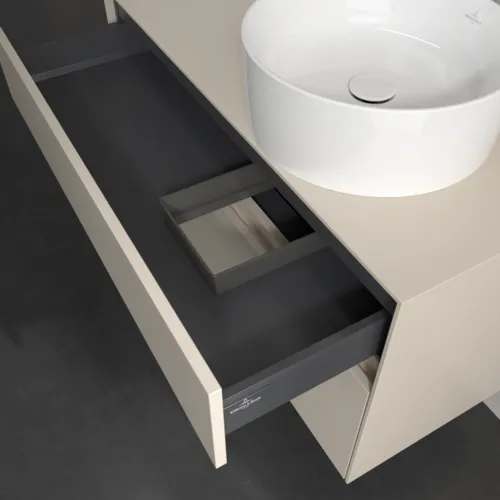 VILLEROY BOCH Collaro Waschbeckenunterschrank, mit Beleuchtung, 2 Auszüge, 1000 x 548 x 500 mm, Cashmere Grey / Cashmere Grey #C040B0VN, Bild 8