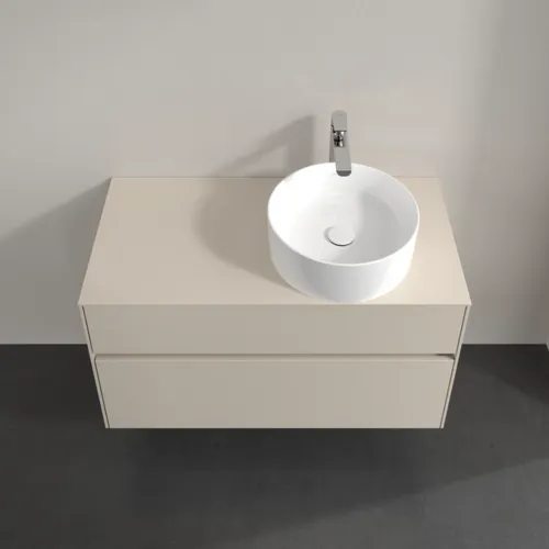VILLEROY BOCH Collaro Waschbeckenunterschrank, mit Beleuchtung, 2 Auszüge, 1000 x 548 x 500 mm, Cashmere Grey / Cashmere Grey #C040B0VN, Bild 4