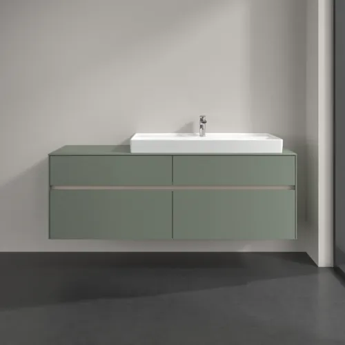 Bild von VILLEROY BOCH Collaro Waschbeckenunterschrank, 4 Auszüge, 1600 x 548 x 500 mm, Soft Green / Soft Green #C03000AF