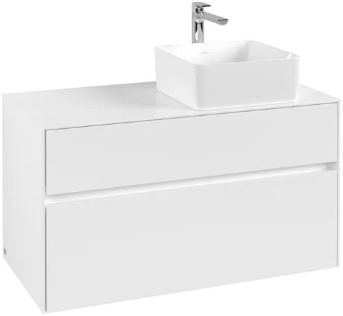 Obrázek VILLEROY BOCH Collaro toaletní skříňka, 2 výsuvy, 1000 x 548 x 500 mm, bílá matná / bílá matná #C04000MS