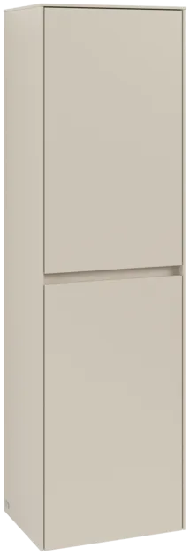 VILLEROY BOCH Collaro Tall cabinet, 2 doors, 454 x 1538 x 349 mm, Cashmere Grey / Cashmere Grey #C03400VN resmi