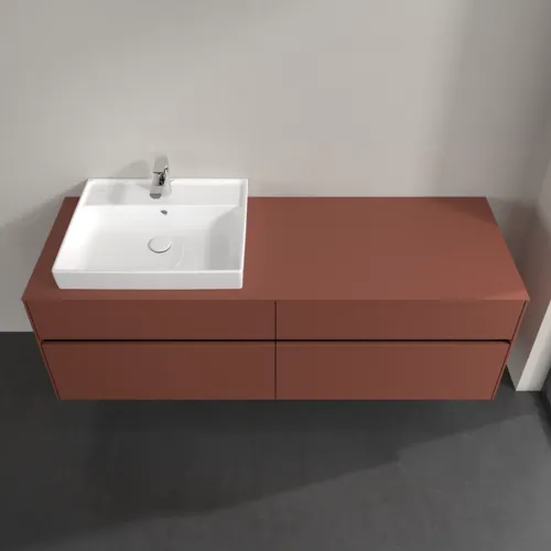 Bild von VILLEROY BOCH Collaro Waschbeckenunterschrank, 4 Auszüge, 1600 x 548 x 500 mm, Wine Red / Wine Red #C02200AH