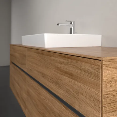 Bild von VILLEROY BOCH Collaro Waschbeckenunterschrank, 4 Auszüge, 1600 x 548 x 500 mm, Kansas Oak #C02500RH