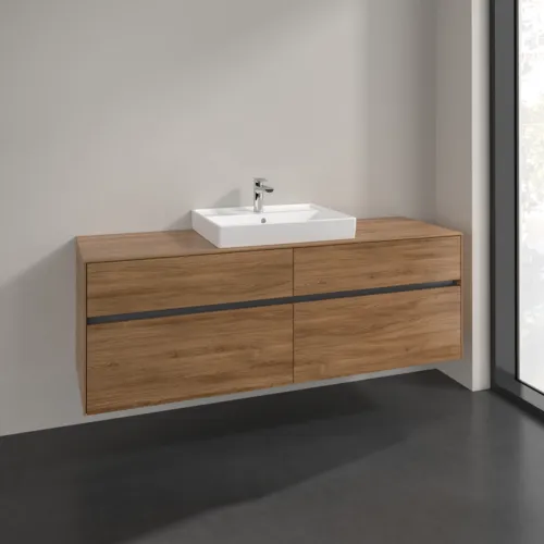 Bild von VILLEROY BOCH Collaro Waschbeckenunterschrank, 4 Auszüge, 1600 x 548 x 500 mm, Kansas Oak #C02500RH