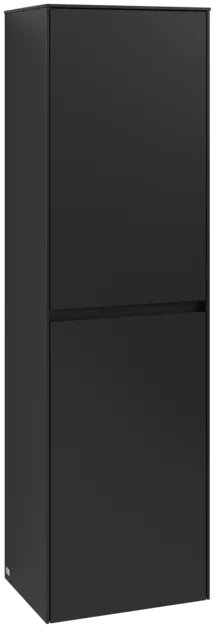 VILLEROY BOCH Collaro Tall cabinet, 2 doors, 454 x 1538 x 349 mm, Volcano Black / Volcano Black #C03400VL resmi