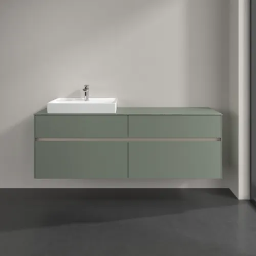 Bild von VILLEROY BOCH Collaro Waschbeckenunterschrank, 4 Auszüge, 1600 x 548 x 500 mm, Soft Green / Soft Green #C02200AF